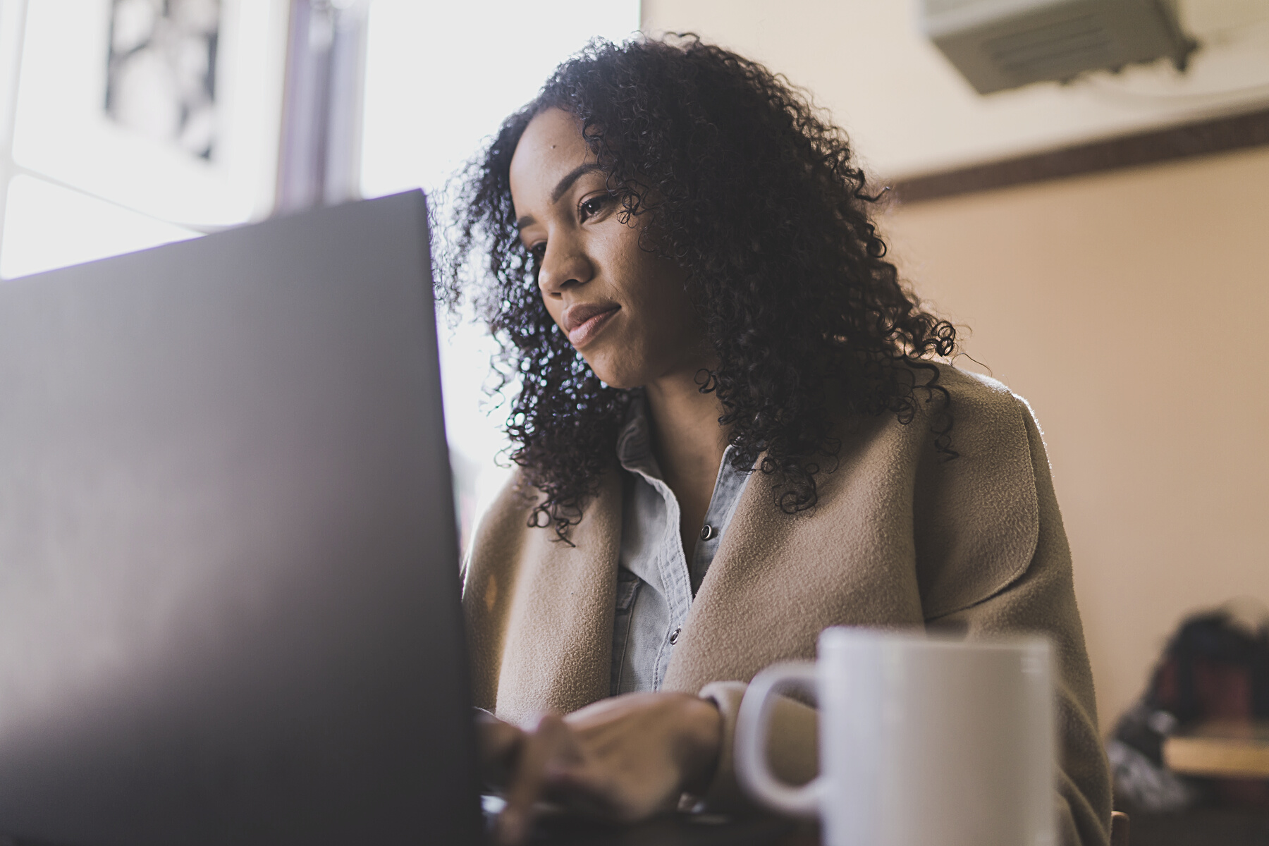 Woman Using Laptop Computer